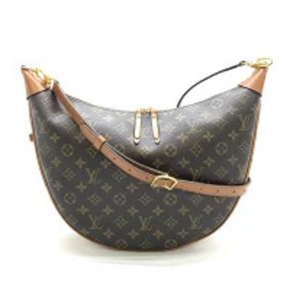 LOUIS VUITTON Loop Hobo Shoulder Bag Monogram Reverse Crossbody Chain Strap